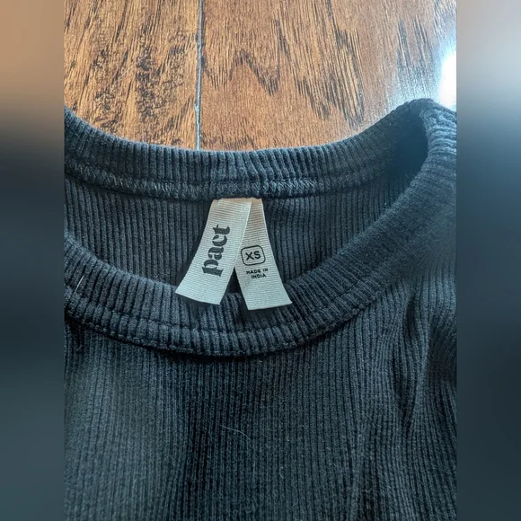 Pact Perfect Rib Racerback Black Women's Tank Top - Picture 5 of 7